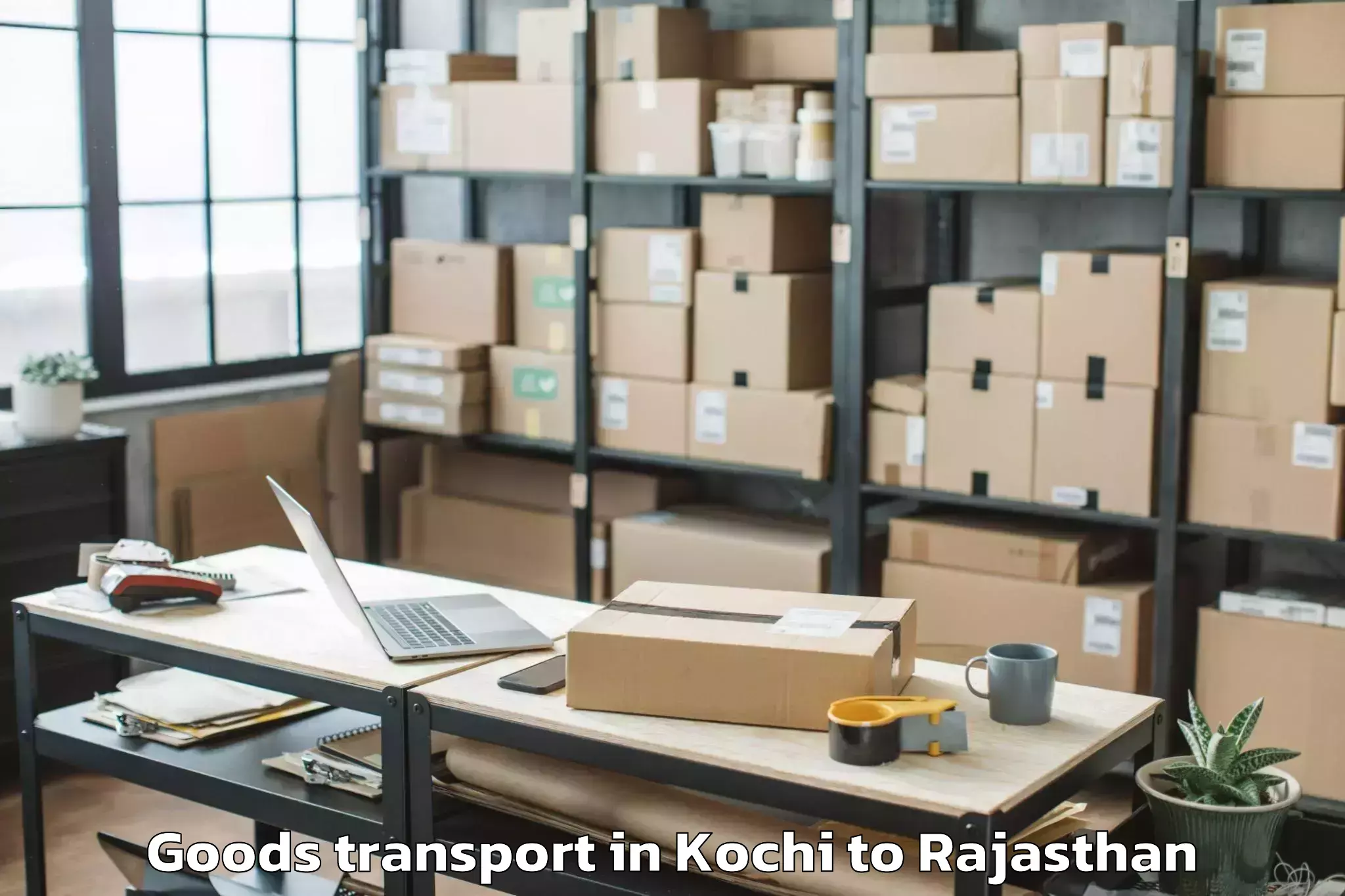 Book Your Kochi to Gangapur Bhilwara Goods Transport Today